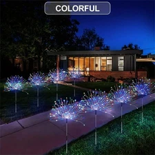 Solar Firework Lights Outdoor Waterproof 8 Modes 200LED Garden Fairy Lamp