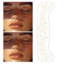 Makeup Patches Gold/silver Face Glitter Makeup Speckles-2pcs Makeup Patches