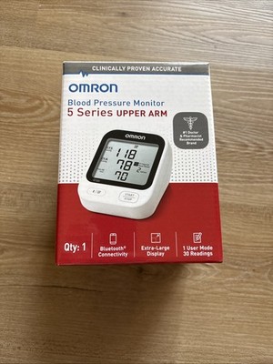 Omron 5 Series Upper Arm Blood Pressure Monitor Bluetooth Large Display New