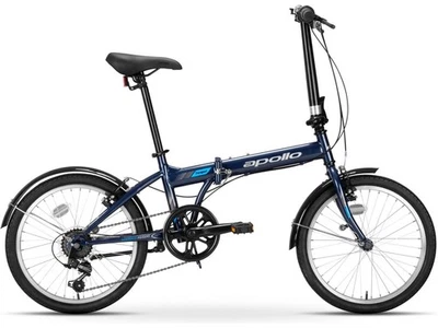 Apollo Transport Compact Folding 20" Wheels 6-Speed Bike - Navy (Dent/Scratched) - Image 1 of 4