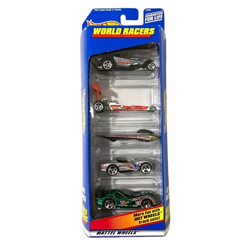 Hot Wheels World Racers Gift Pack 21084 Set of 5 Toy Cars Vehicles Vintage 1990s
