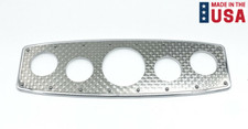 Engine Turned Bomber Style Hot Rod 5 Gauge Custom Stainless Dash Panel Engine Turned Bomber Style Hot Rod 5 Gauge Custom Stainless Dash Panel
