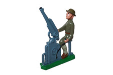 Lead Soldier AA Gunner Figure Dark Gray Gun Modern 4