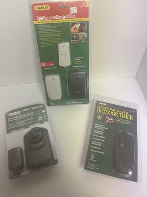 Lot of 3 Electronic Digital Outdoor Timer & Timer w/Remote Control (2C)
