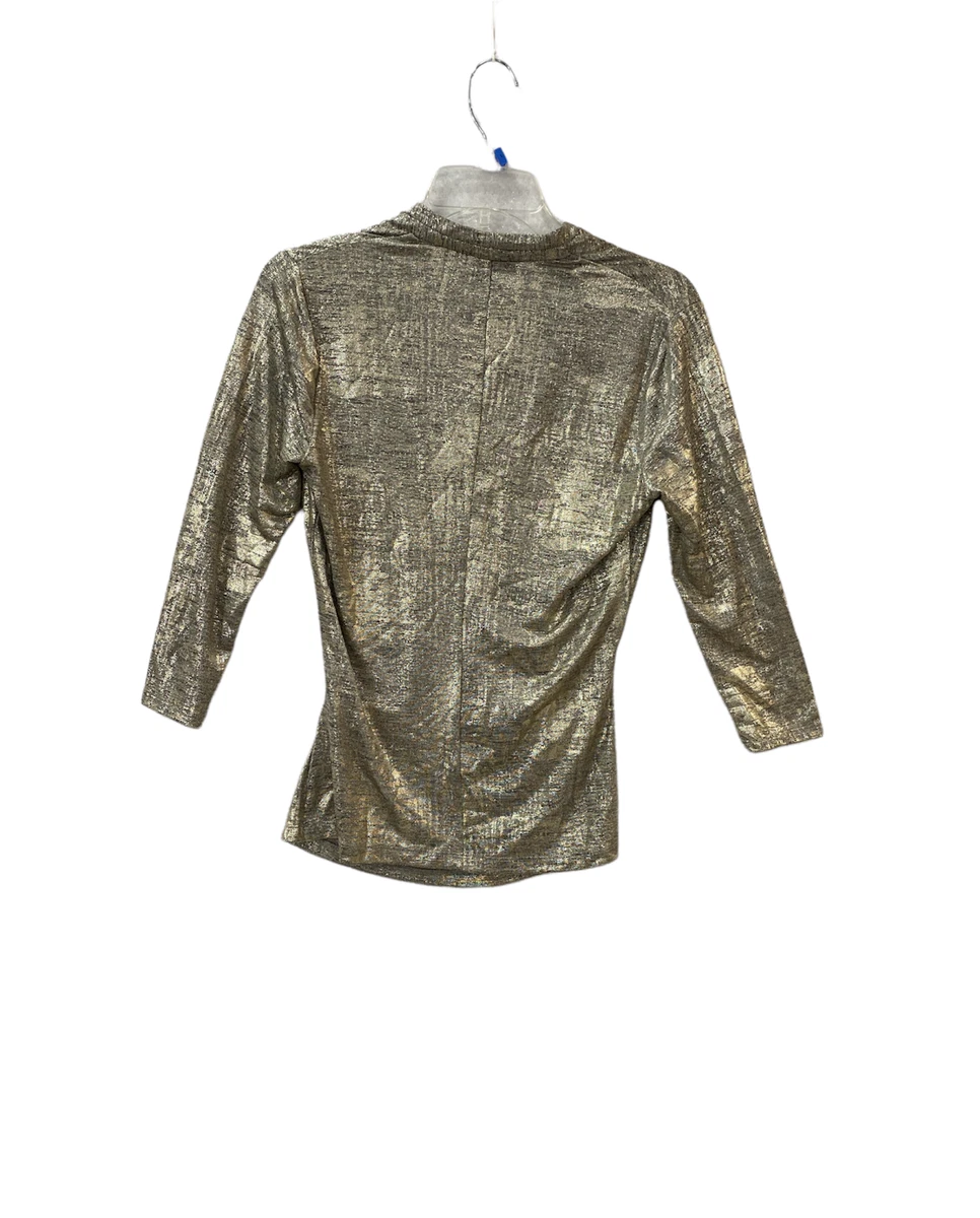 gold foil blouse