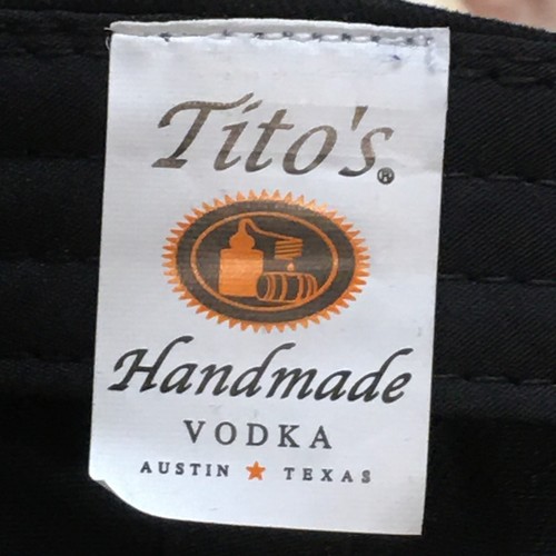 Vodka For Dog People Tito's Handmade Hat Mens Black One Size Embroidered Logo - Picture 10 of 12