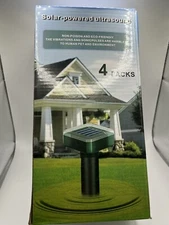 Mole Repellent 4 Pack Ultrasonic Solar Powered Animal Repellent for Outdoor Lawn