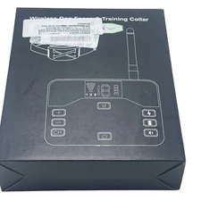 Teqhome Black 2 in 1 Wireless Dog Fence And Training Collar Open Box