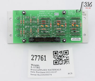 にに 27761 APPLIED MATERIALS ASSY PCB CHAMBER I/O DISPLAY 0100-00525 | eBay