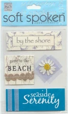 MAMBI Soft Spoken 3D stickers BEACH Vacation Theme 92831 Fast FREE Shipping!