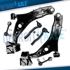 Front Lower Control Arms Sway Bars Outer Tie Rods Kit for 2007 - 2015 Mazda CX-9