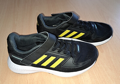 Schöne Adidas Sportschuhe Gr.32 Schwarz gelb Junge Mädchen Turnschuh Sneaker