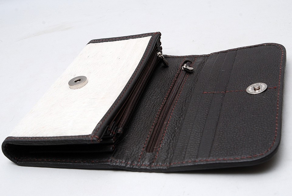 100 Real Cowhide Wallet Real Leather Hair ON Western Ladies Clutch