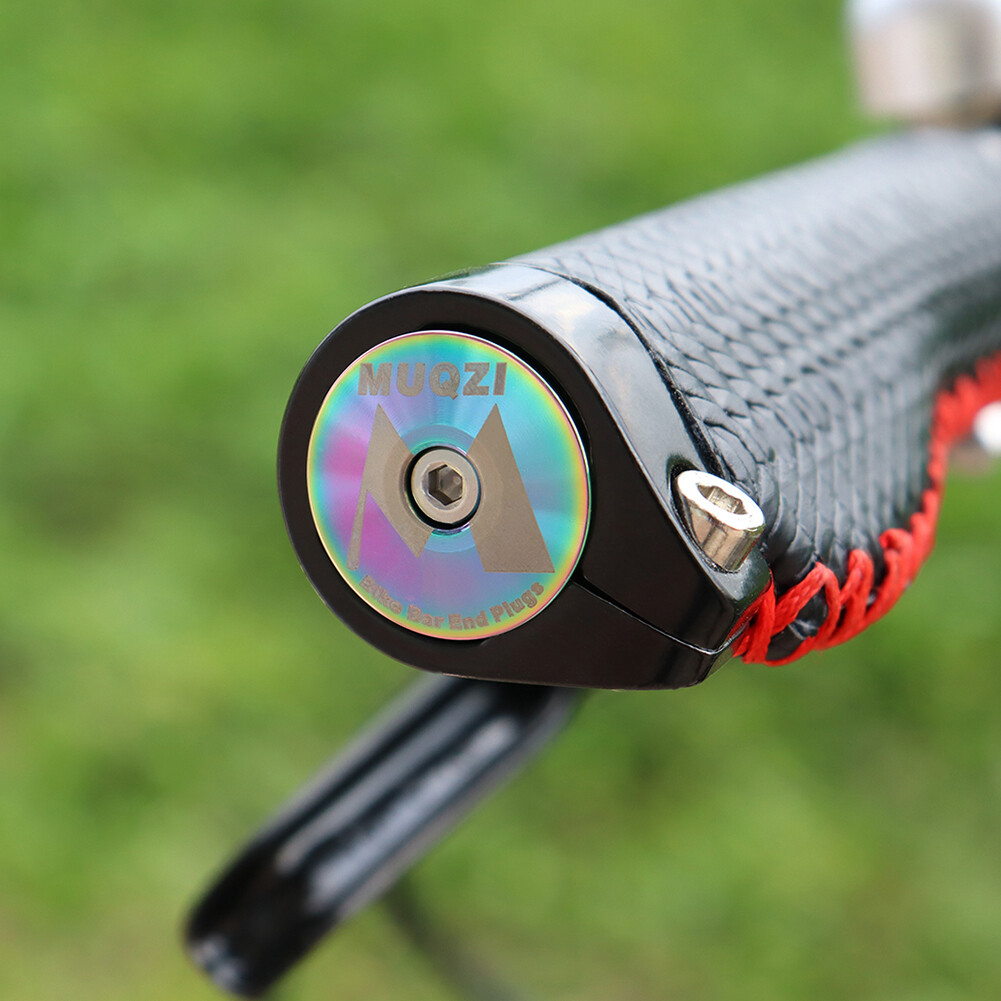 MUQZI 2pcs End Caps Aluminum Alloy Grip Handle Bar End for Folable MTB