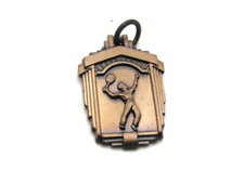 U.N.H. Intramural Tennis Necklace Charm Gold Tone