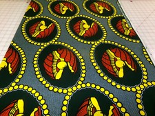 Nigeria Veritable Wax Fabric 901310. Vibrant Colors. Approx. 34x45. J24-665