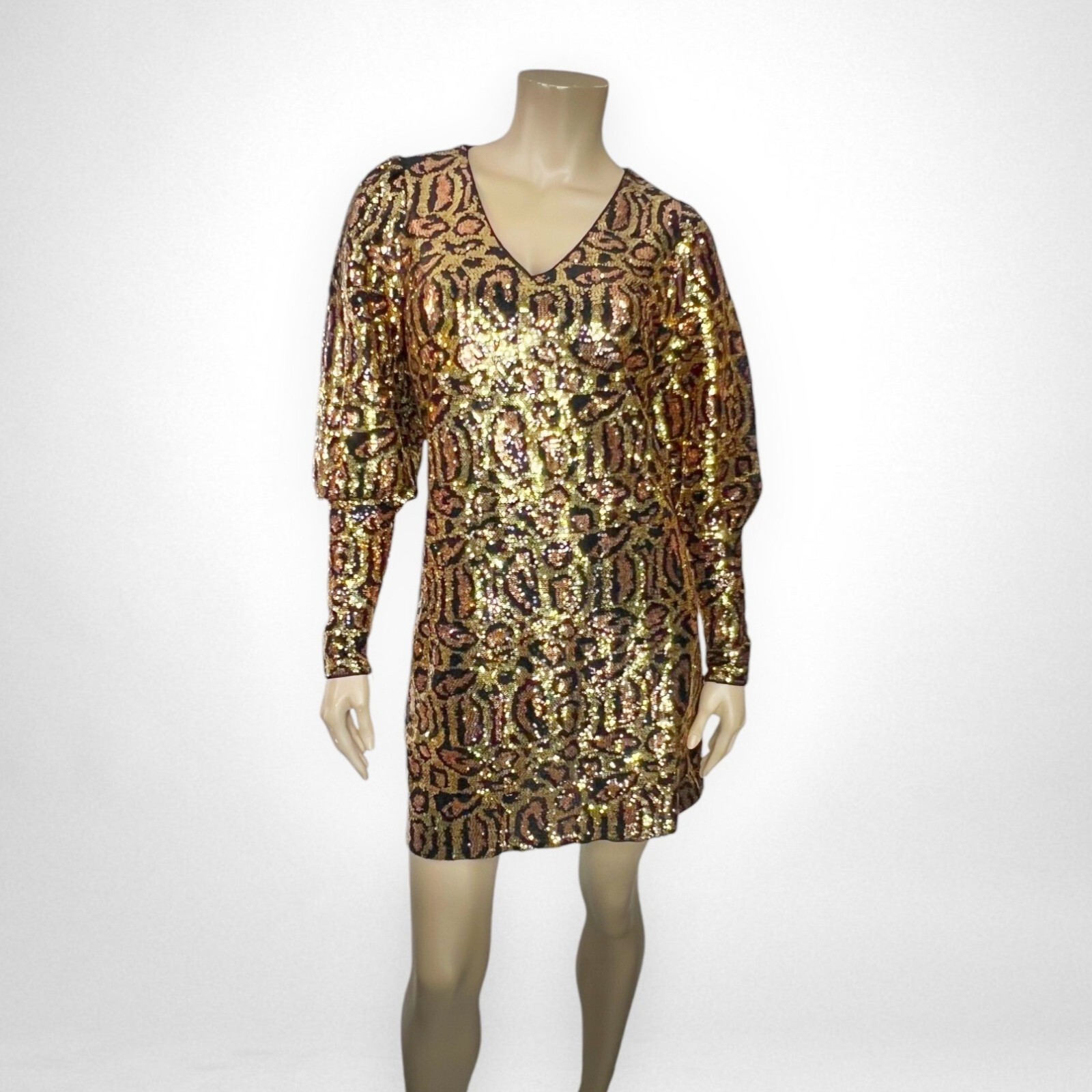 WALTER BAKER Small Sequin Leopard Print Mini Dres… - image 1