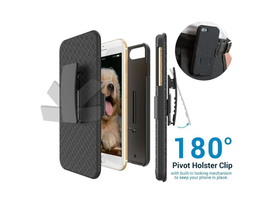 Capa e coldre Verizon para iPhone 8/7/6s/6 | Cor: preto - Imagem 3 de 3