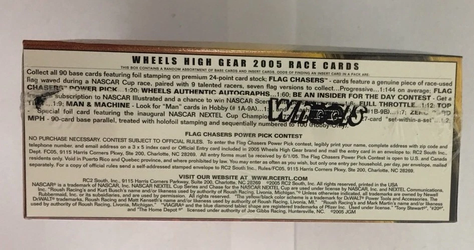 2005 Wheels High Gear NASCAR Racing Hobby Edition Box Factory Sealed 20 Pack - Image 4 of 4