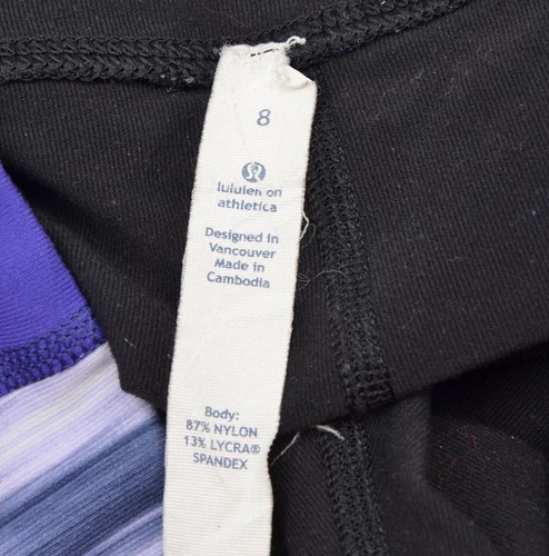 Lululemon Athletica Kurzhosen Gr 8 40 Laufen Sport Schwarz Black Spandex Yoga - Bild 6 von 6