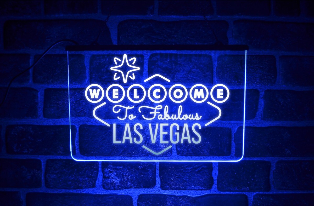 Enseigne Néon Lumineuse Décoration Américaine - Welcome Las Vegas