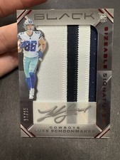 2023 Panini Black Sizeable Red Luke Schoonmaker RC PATCH AUTO RPA 11/15 Cowboys