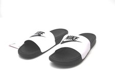 NIKE SLIDE BENASSI JDI SANDAL 343880-100 WHITE/BLACK SLIP ON SIZE 12 MENS SANDAL