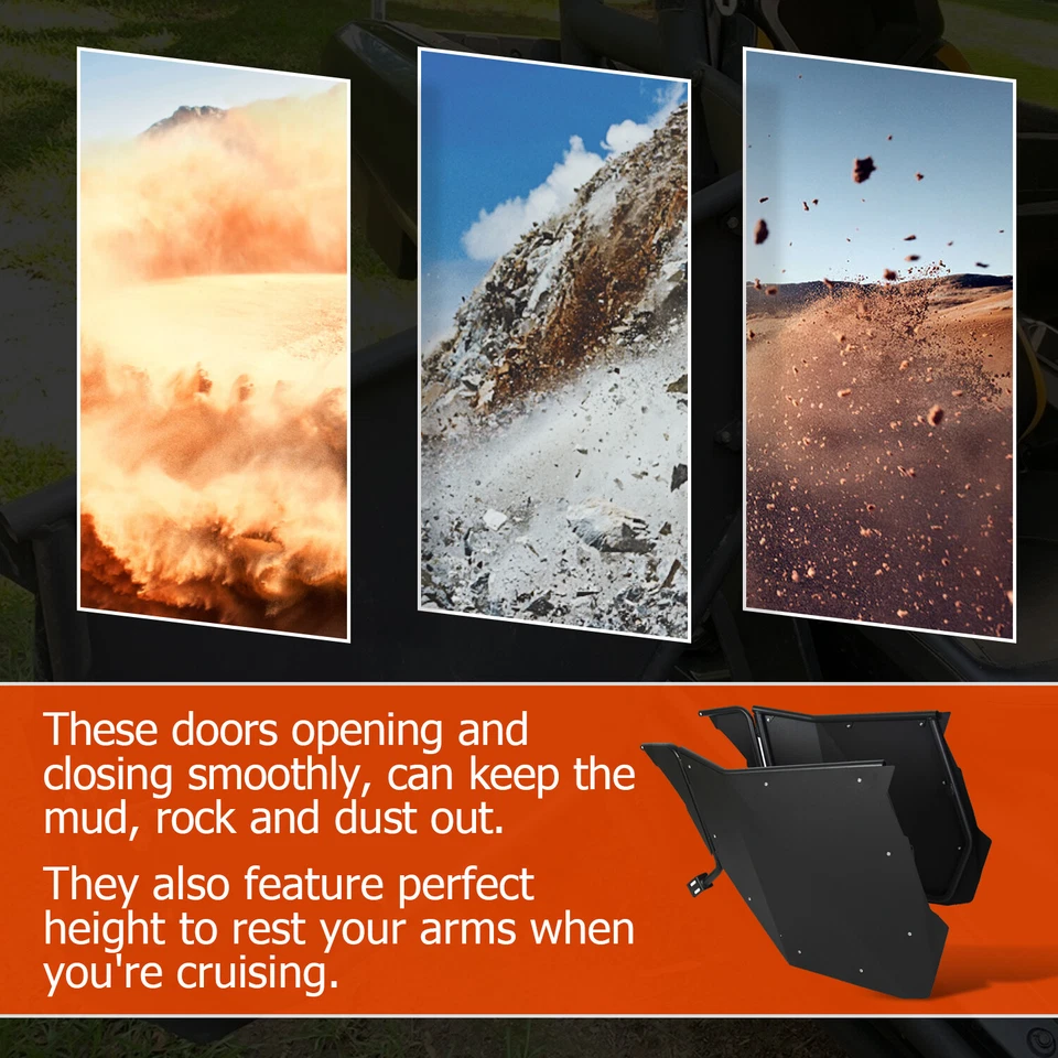 Par de puertas suicidas para CAN-AM Maverick/Commander 800 1000 UTV 2011-2020 Foto 3 de 4