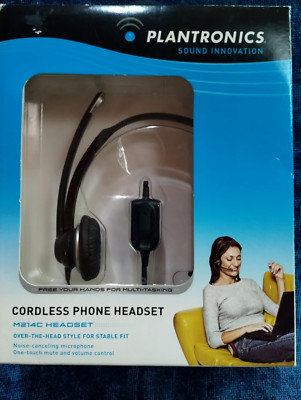 Plantronics M214C Black/Gray Headband Headsets New open box