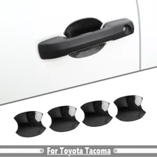 For 2024-2025 Toyota Tacoma ABS Carbon Side Door Handle Base Bowl Cup Cover Trim