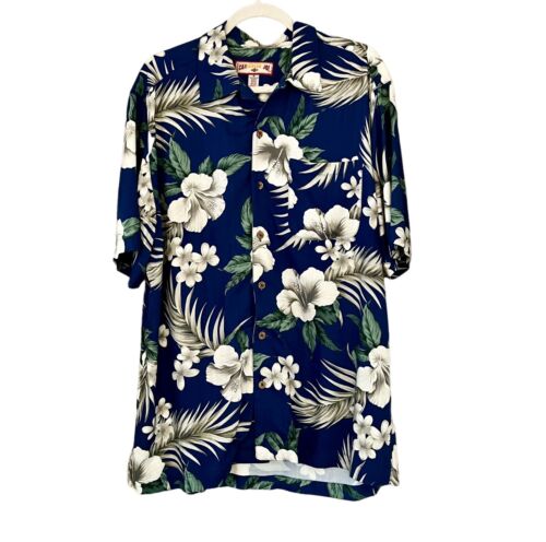 Caribbean Joe Hawaiian Shirt, Floral, 100% Rayon,… - image 1