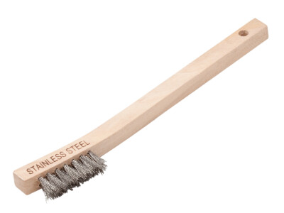 6-7/8'' Stainless Steel Wire Scratch Brush Welders Toothbrush Wooden Handle