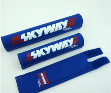 Skyway bmx pads,OLDSCHOOL SE BMX FRAME PADS SET BLUE 3 PIECES GT NEW