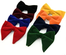 Men Velvet Oversized Bow Tie Big Bowknot Pre-Tied Wedding Party Dinner Bow Stock