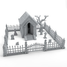 Cemetery Crypt Grave Set Scatter Terrain Tabletop Scenery Diorama 28mm 32mm