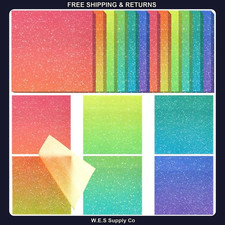 Gueevin 600 Sheets Transparent Glitter Gradient Sticky Notes 12 Pack 2.9"
