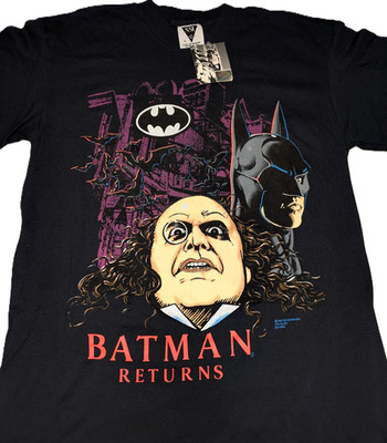 VINTAGE 90s BATMAN RETURNS DEADSTOCK BRAND NEW WITH TAGS T SHIRT JOKER DC COMICS