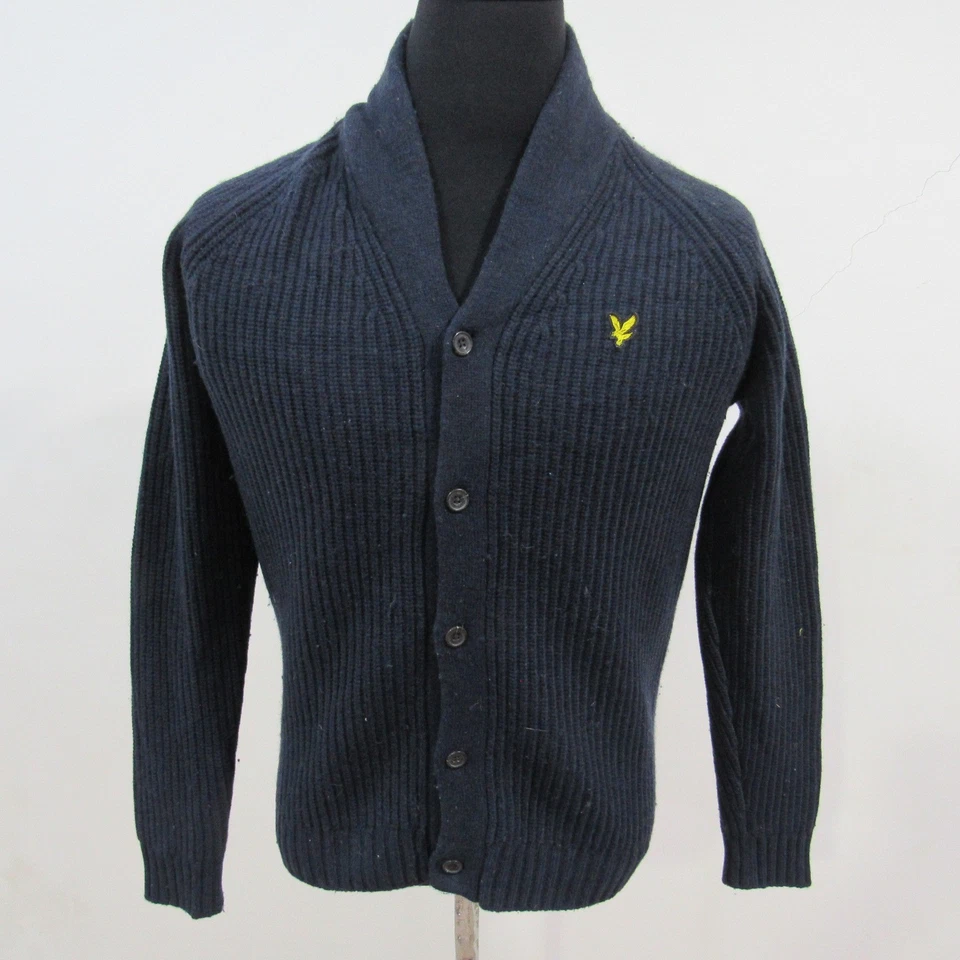Lyle & Scott Men’s V Neck Cardigan Wool Blend Chest 42/44 Size L REF (Y14727) - Image 2 of 4