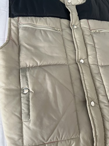 Vintage Continental Vest Mens Large Quilted Puffer Retro Sleeveless 80s Korea - Picture 2 of 6