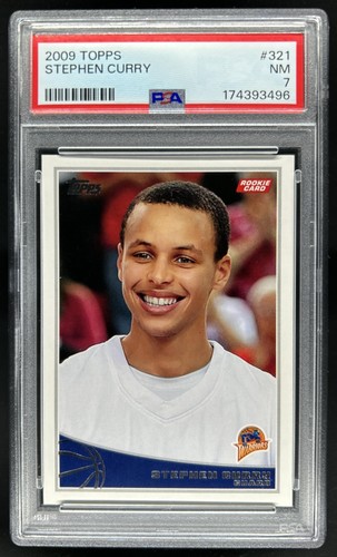 2009-10 Topps Stephen Curry Rookie RC #321 Warriors PSA 7