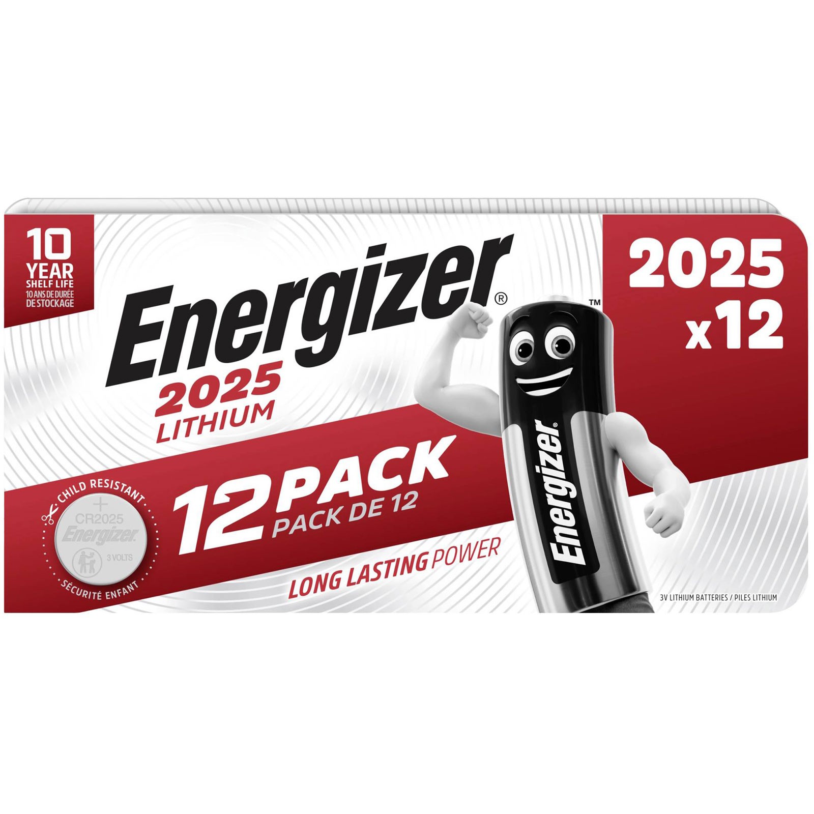 Energizer Button Cell CR 2025 3V 12 pc(s) 163 mAh Lithium