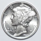 1939 Mercury Dime BU BRILLIANT UNCIRCULATED (I246)