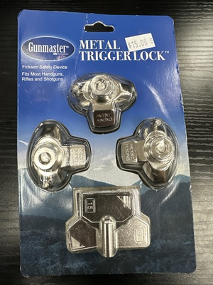 #ad Gunmaster Metal Trigger Lock 3 Pack With Keys Included $12.99