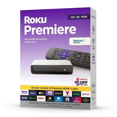 Newest Roku Premiere 3920RW HD/4K/HDR Streaming Media Player,Latest ...