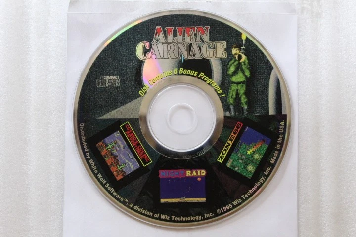 Alien Carnage PC CD-ROM White Wolf Series 16 Rare - Image 3 of 3