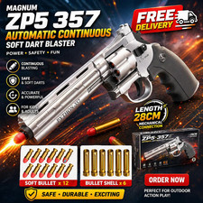 ZP5 Revolver Soft Bullet Toy Gun 357 Simulation Pistol With Ejection Action