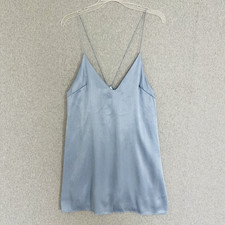 Urban Outfitters Womens Slip Dress Blue Kayjay Mini Satin Strappy  Sz Medium NWT