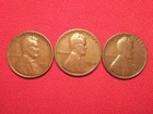 (3) 1933D  LINCOLN WHEAT CENTS, FREE SHIPPING (#282E)