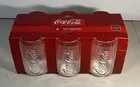Vintage COCA COLA 6 pack COKE CAN GLASSES/Tumblers-Set Of 6 CLEAR GLASS-NIB