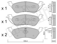 Metelli Bremsbelagsatz, Scheibenbremse 22-0625-0 FüR Chrysler